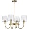Nuvo Brookside 4-Light Chandelier Vintage Brass Clear Glass 60/7885 - alternate 7